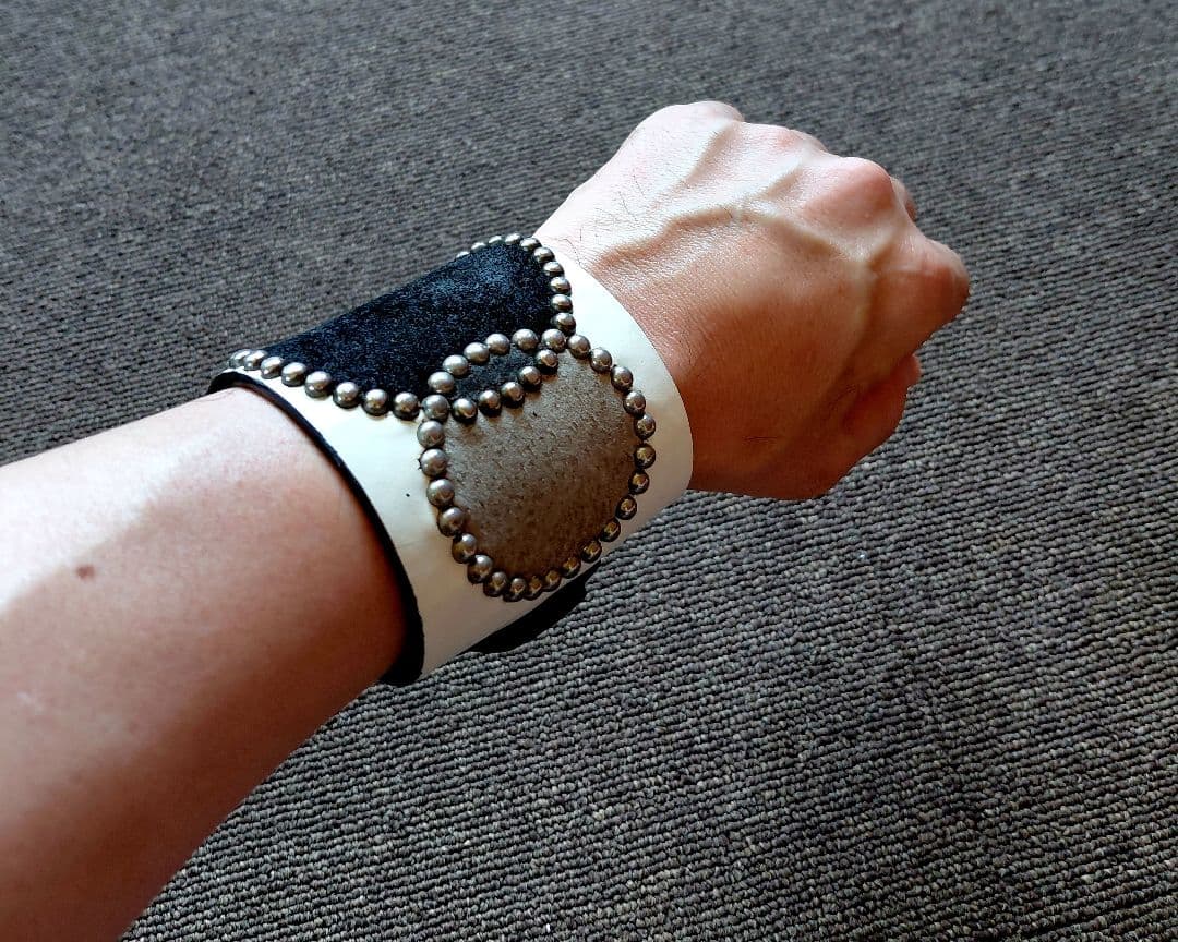 ウルフズヘッドタイプスタッズブレスレット 2点セット70㎜木村拓哉