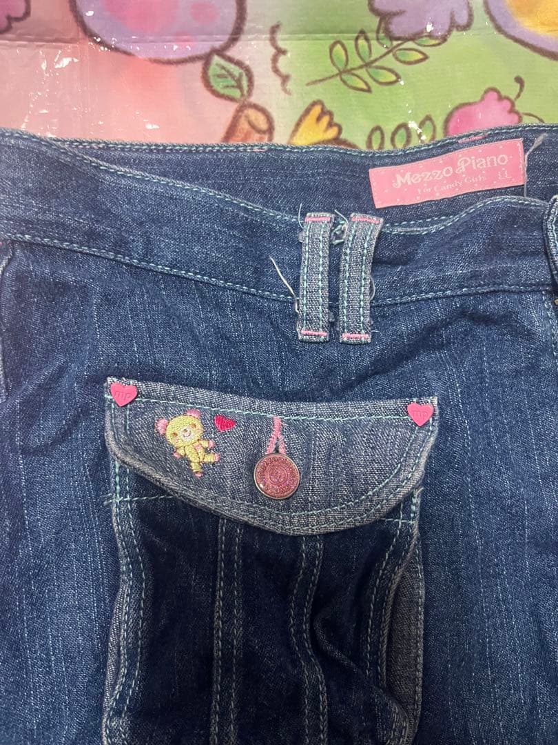 メゾピアノ LL 165 デニムスカート ベリエちゃん 希少 レア 平成レトロ