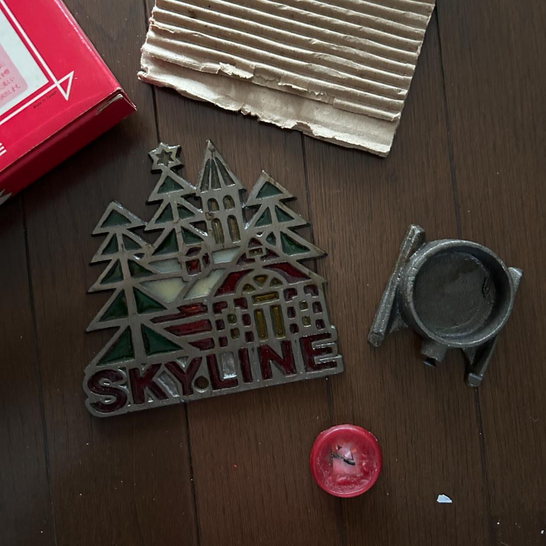 レア）1982年 日産プリンス スカイライン ステンドグラス キャンドルスタンド