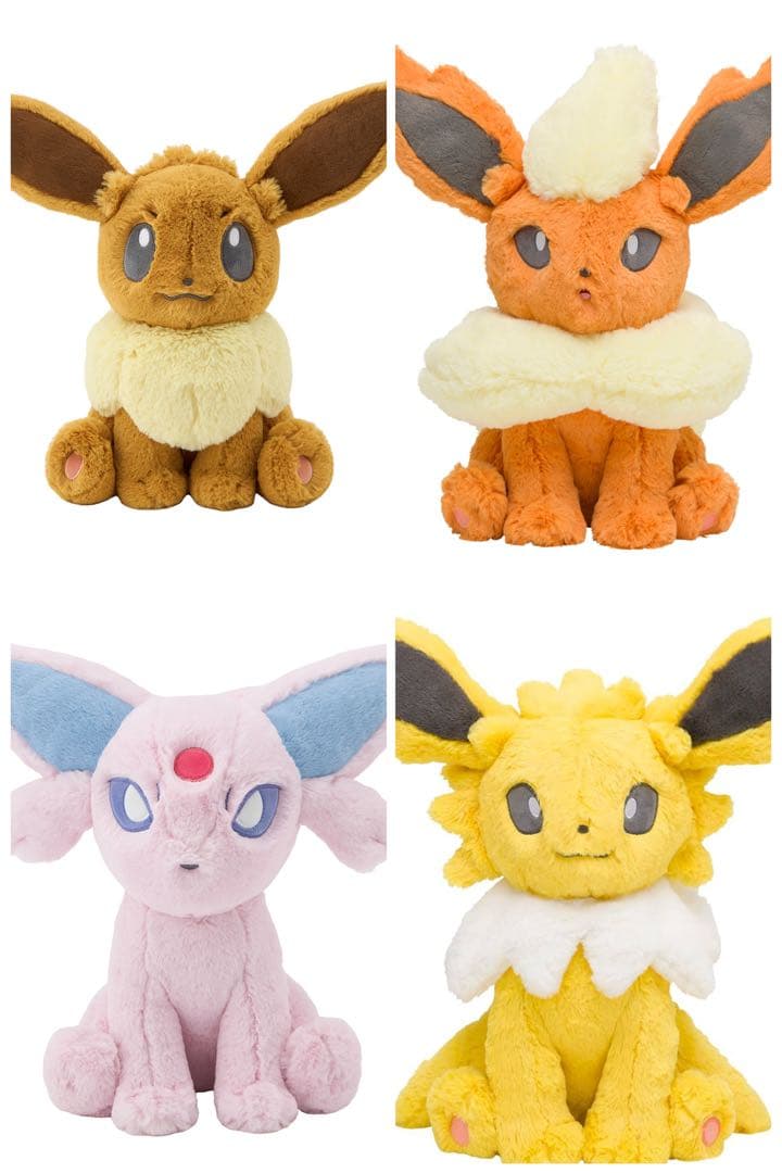 【美品】ポケモン ふわ抱き イーブイ/ブースター/サンダース/エーフィ