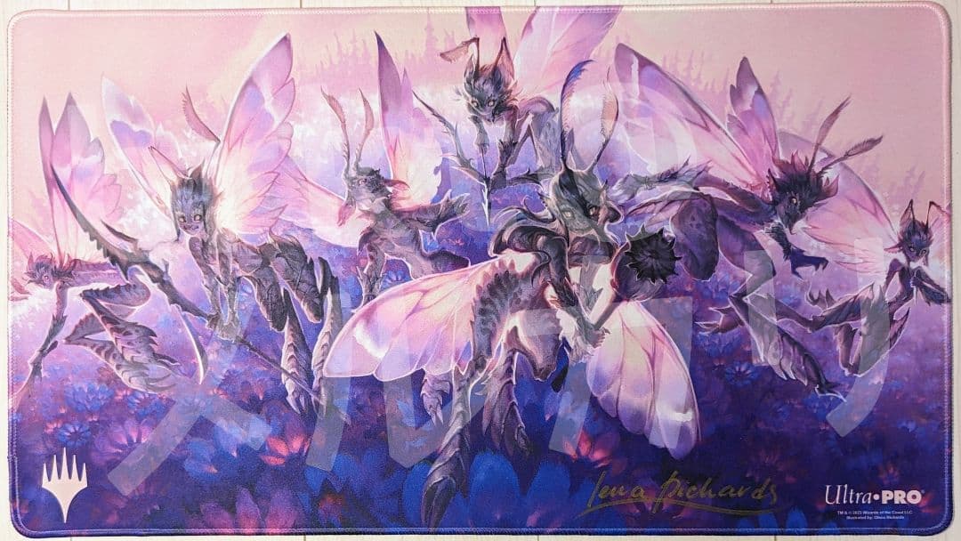 【未使用】MTG　苦花　サインド　ステッチ加工　プレイマット　UltraPro製