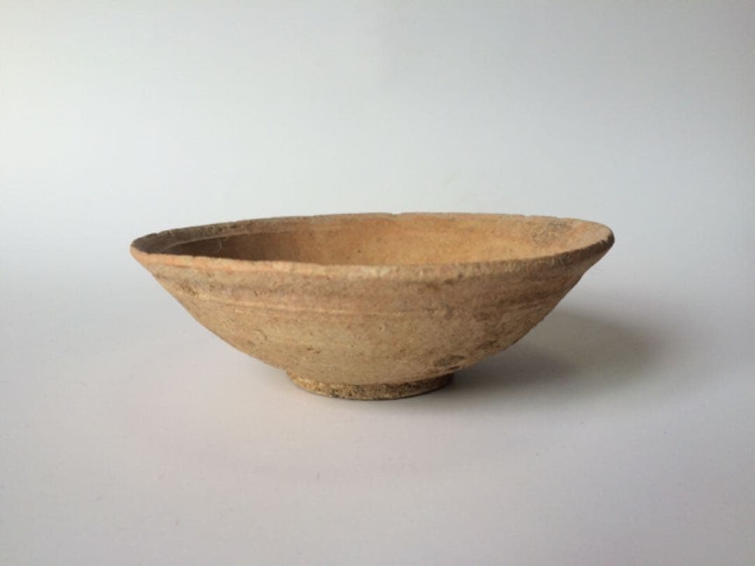 中国古陶 枇杷色 施釉皿 唐時代