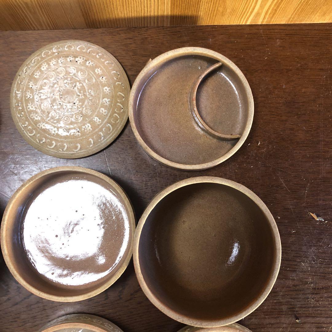 古曽部焼　三段弁当器　三客