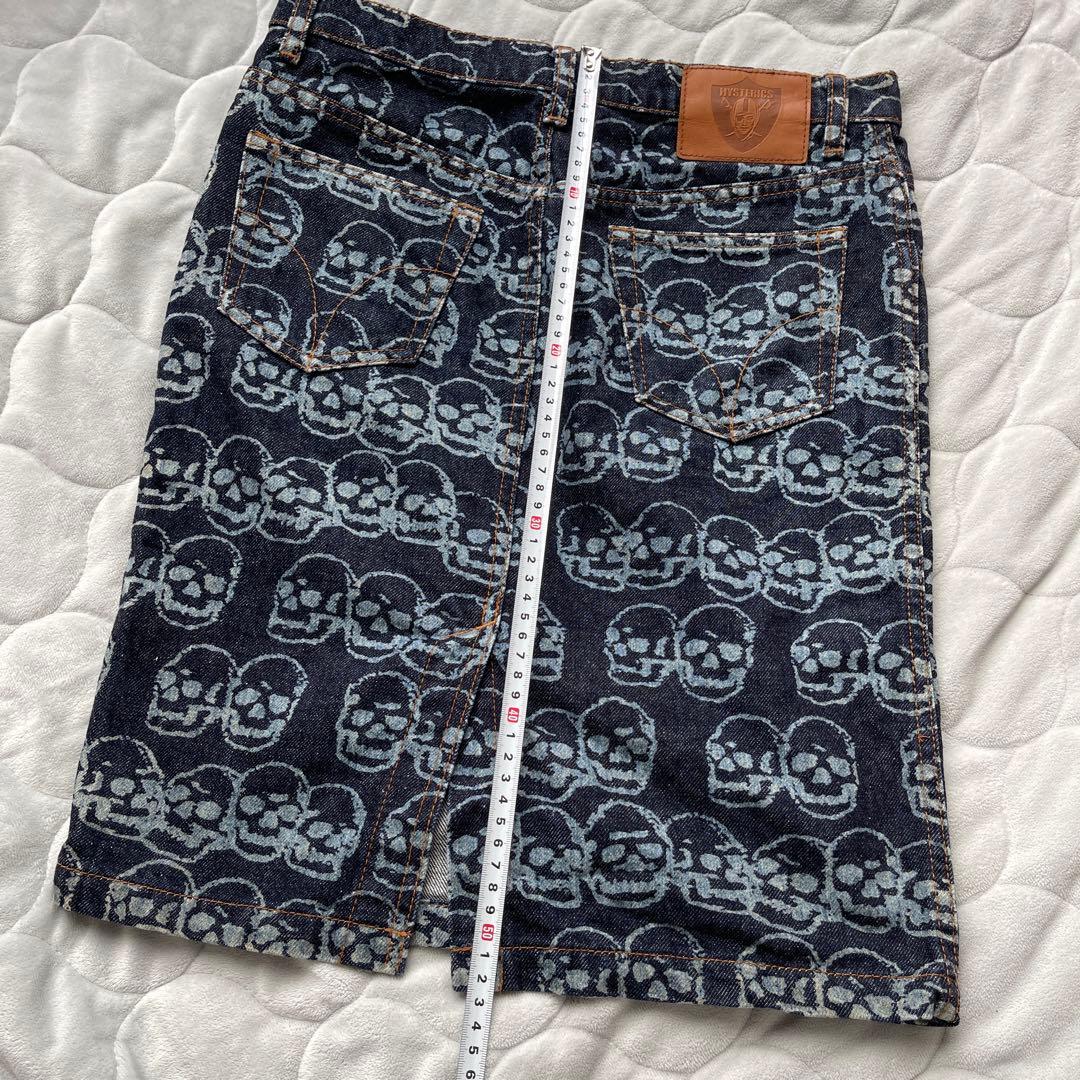 ヒステリックス　ヒステリックグラマー　スカル　ビンテージ　デニムスカート　ドクロ