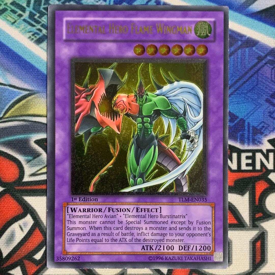 E・HEROフレイムウィングマン レリーフ アルティメットレア TLM 英語版