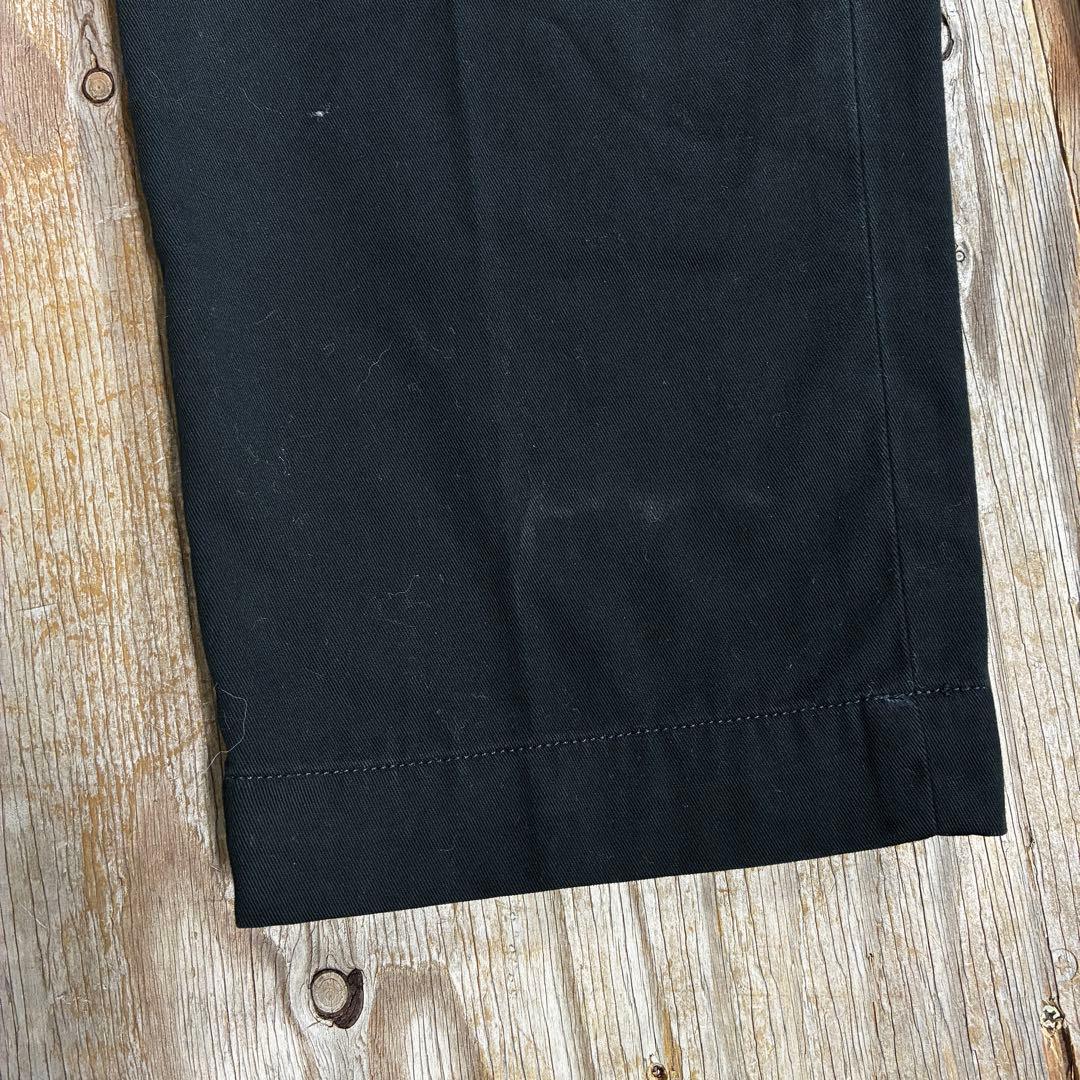 90s ポロチノ ２タック チノ パンツ ブラック 30×30 VINTAGE