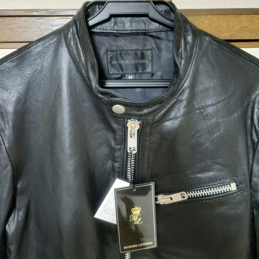 MURDER LICENSE ラムレザー シングルライダースジャケット