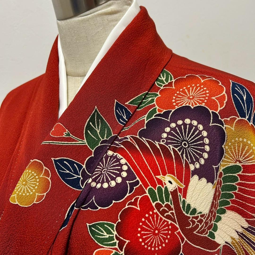 KP1767 振袖 身丈146cm 正絹 着物 成人式