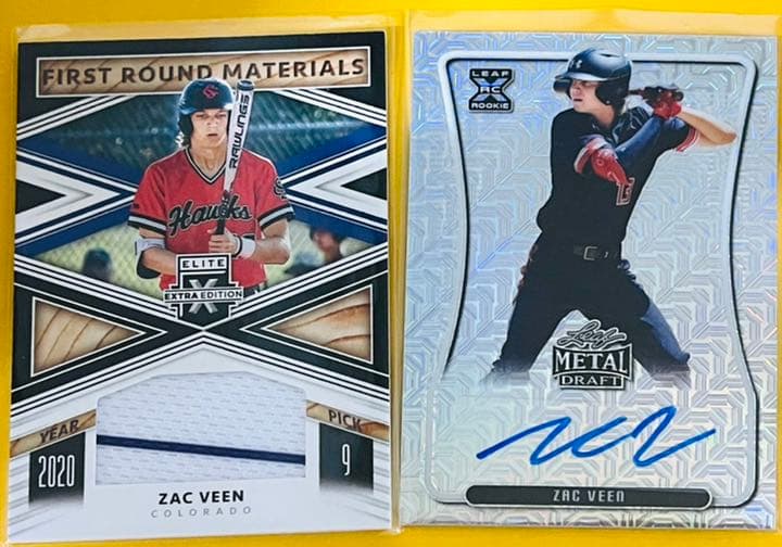 Zac Veen 直筆サイン&ジャージ　２枚セット　マイナー大注目　auto