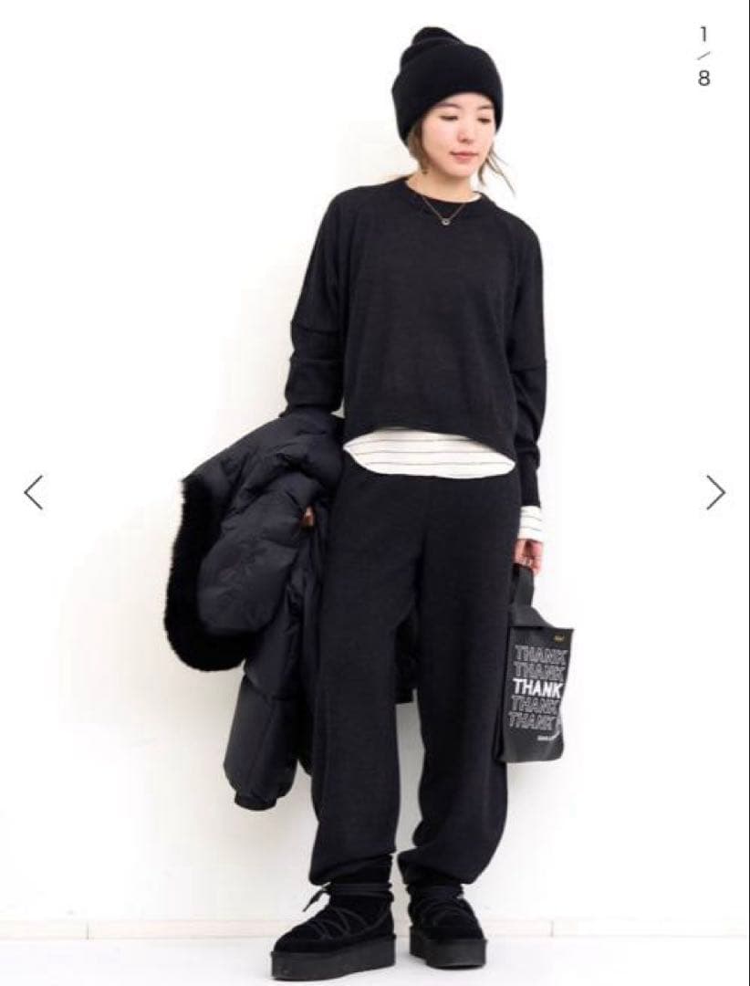 【未使用・タグ付】〈LANEUS〉BEANIE/ブラック