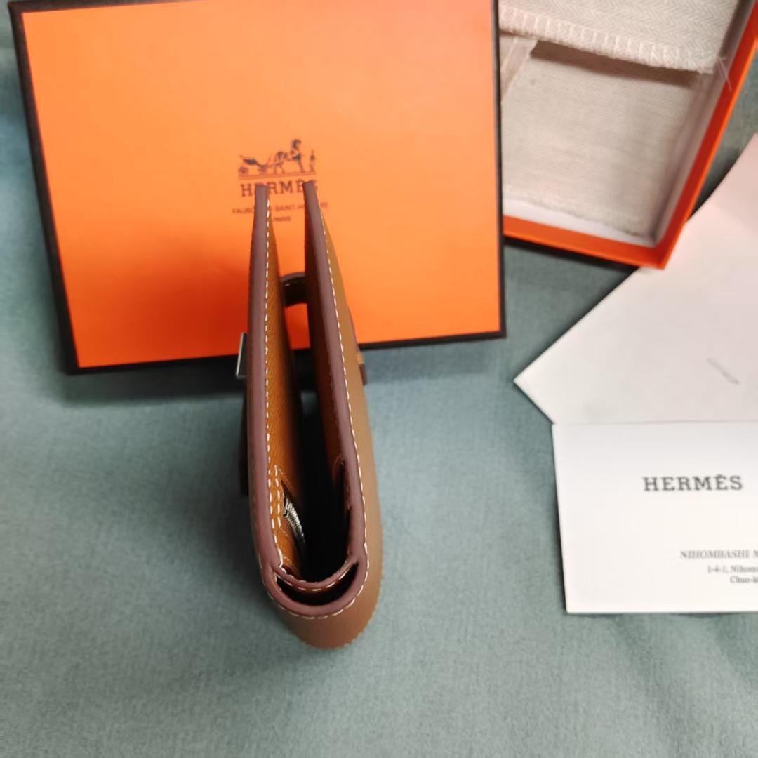 二つ折り財布 ブラウン レザー