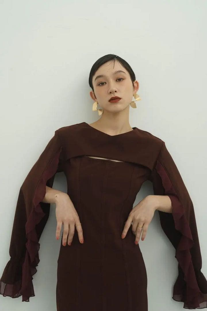 Knuth Marf frill sleeves one piece XSサイズ