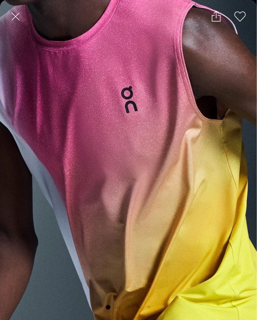 On court tank ホワイトライム　Mサイズ