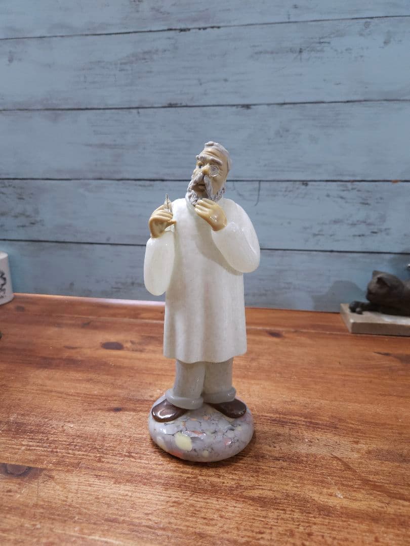 チェコヴィンテージ ボヘミアガラスの人形 ドクター 医者 フィギュリン