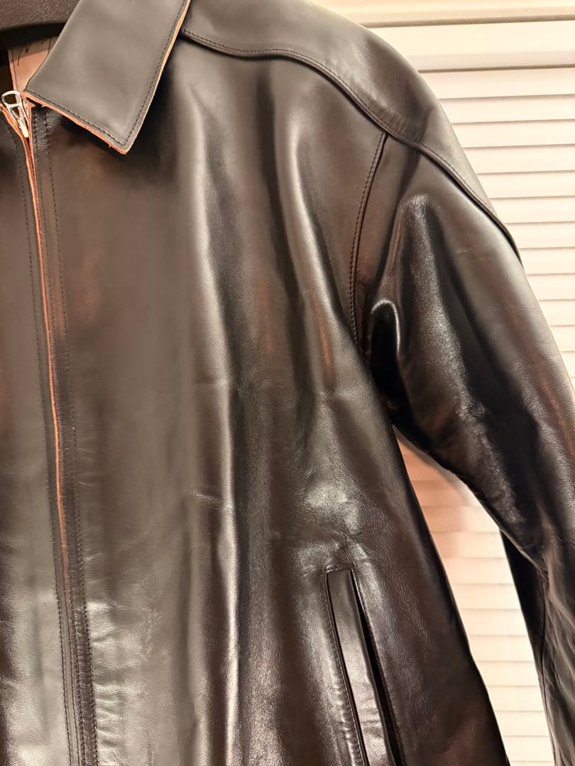 サイズ2 Ancellm H.L ZIP UP JACKET レザージャケット