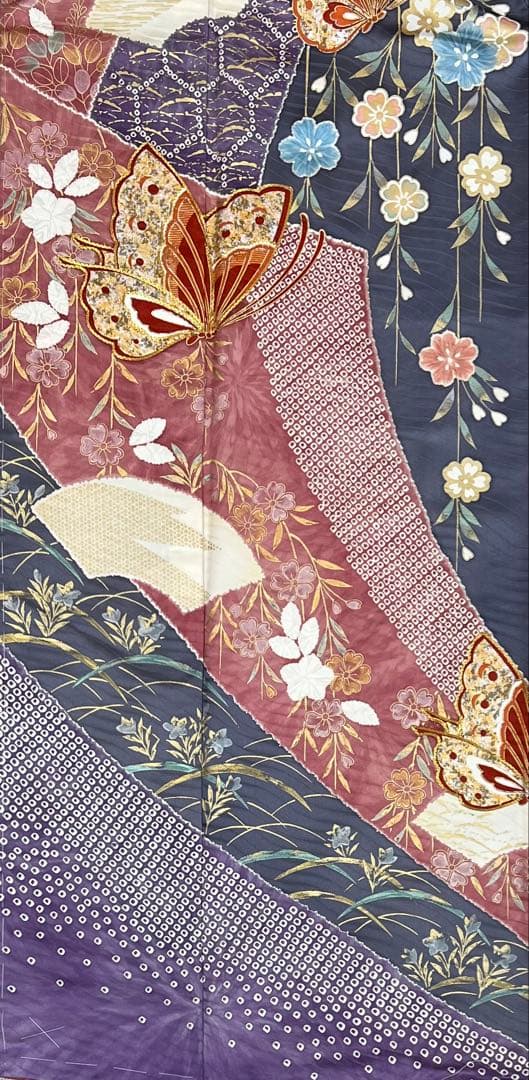 振り袖　フルセット　長襦袢　成人式　金彩加工　刺繍入り　セット　しつけ付　586