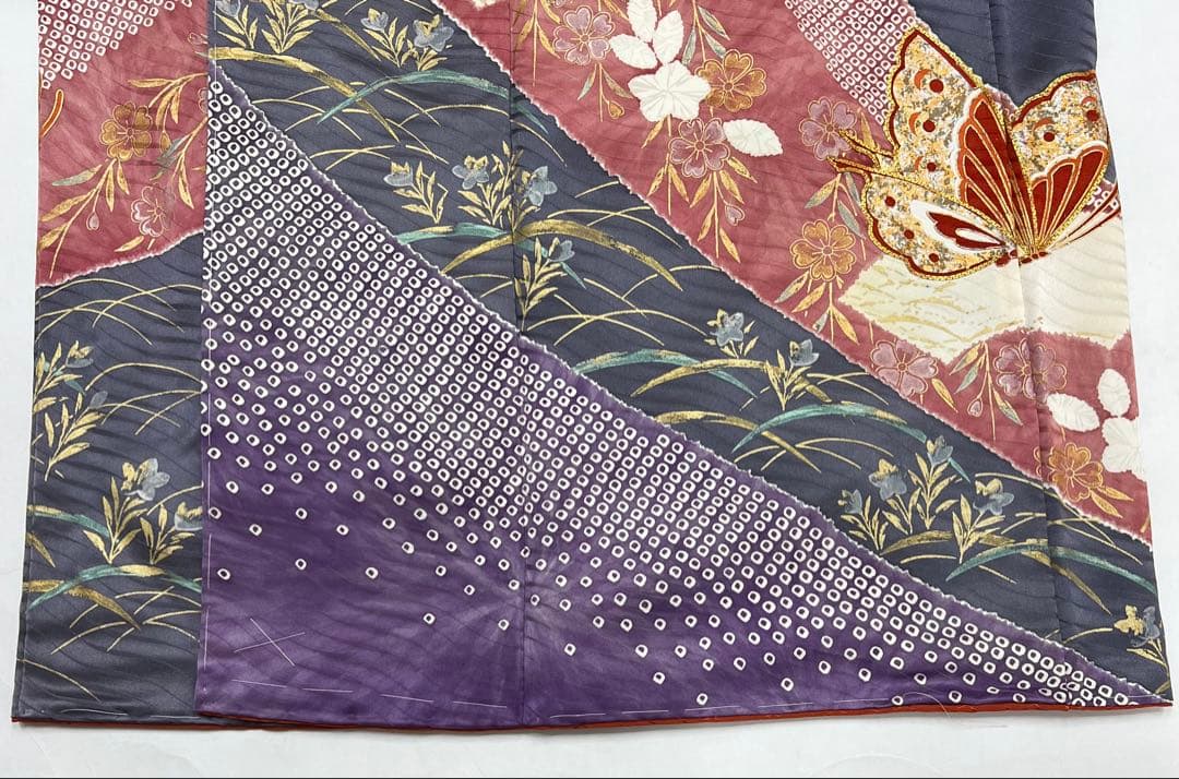 振り袖　フルセット　長襦袢　成人式　金彩加工　刺繍入り　セット　しつけ付　586