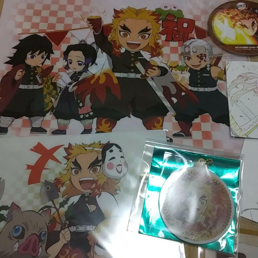 鬼滅の刃　煉獄杏寿郎　バースデー　キーホルダーポストカード　缶バッジ　キメツ学園