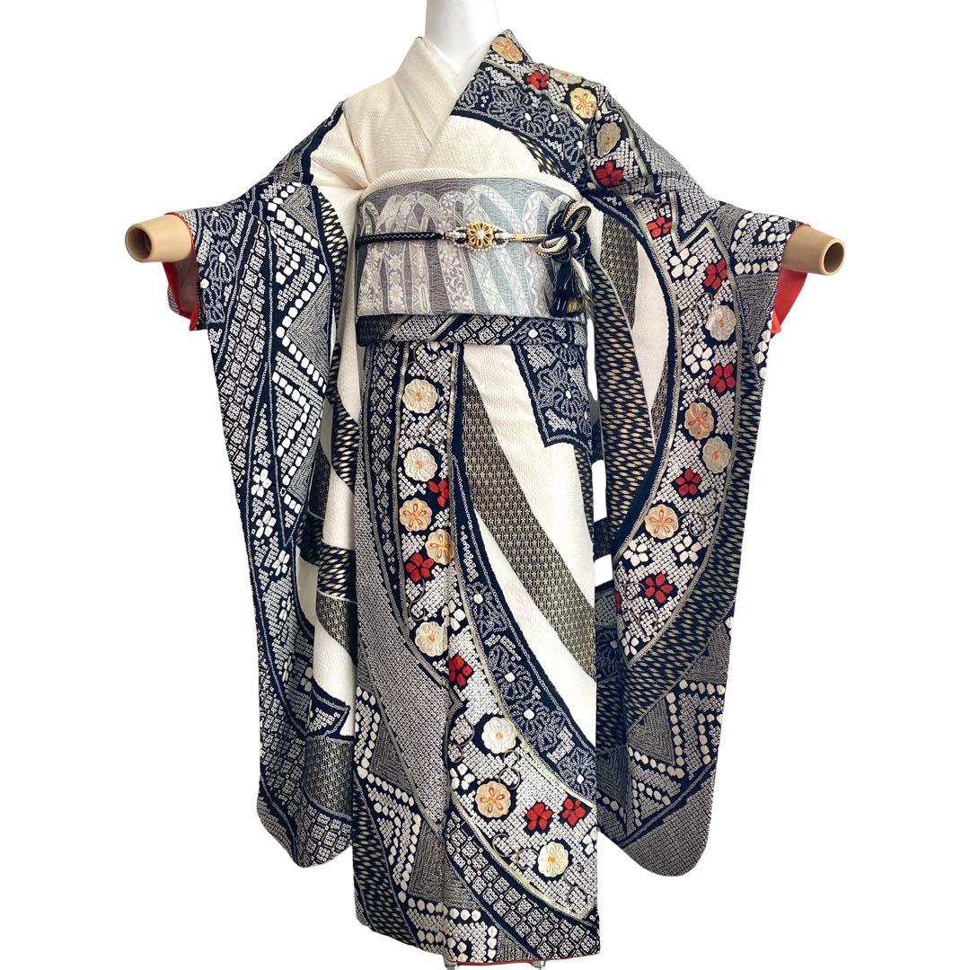 ™️ 振袖5点セット‼️フルセット　絞り　お振袖セット‼️NO59