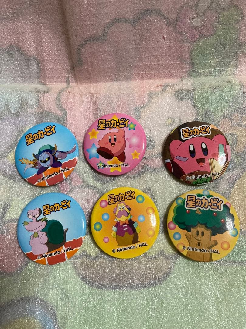 星のカービィ　アニメ　当時物　缶バッジ　6種類セット　まとめ売り