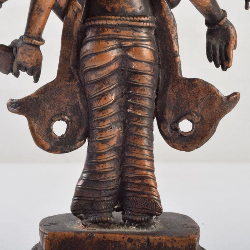 仏教美術　古銅彩色　インド神　ドゥルガー像　仏像　V　8923