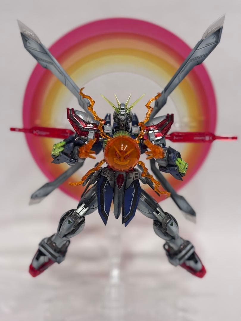 【希望価格募集】RGゴッドガンダム+風雲再起セット全塗装完成品