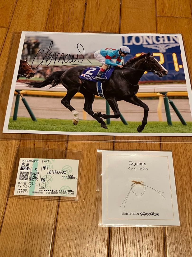 イクイノックス　鬣　たてがみ　2023ジャパンカップ　C・ルメール騎手直筆サイン