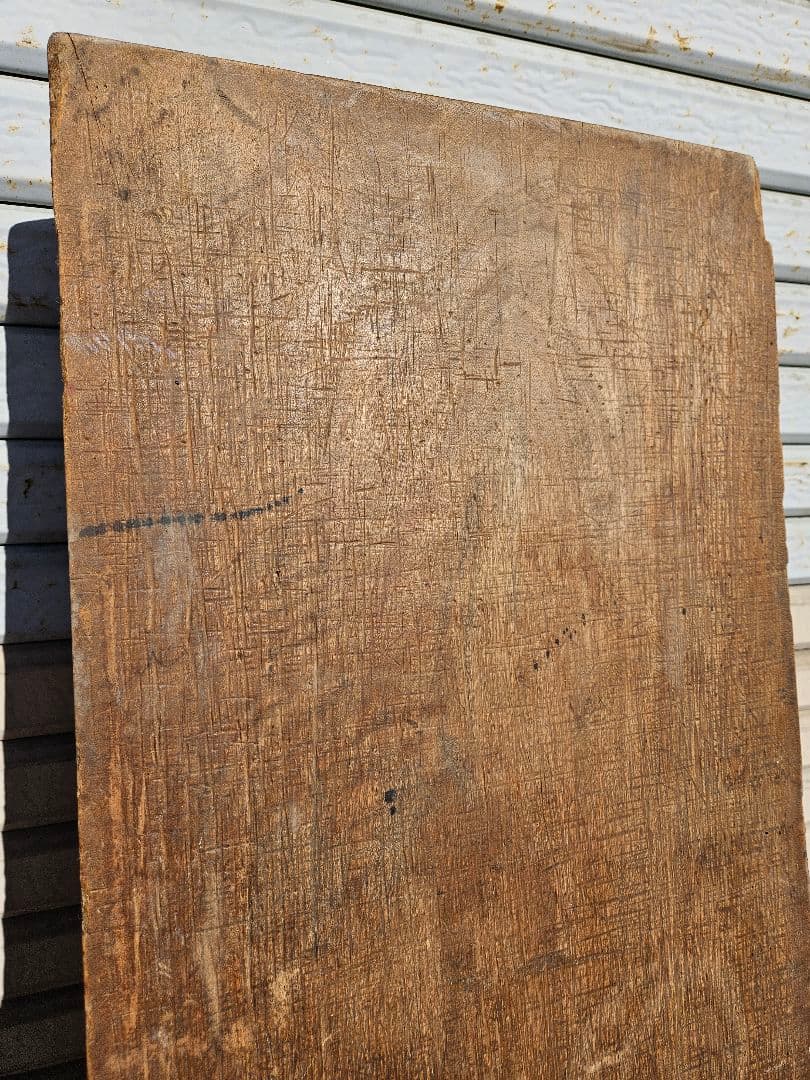 日本のアンティーク 古い裁板 在銘 無垢 一枚板 裁ち台 作業台 ヴィンテージ