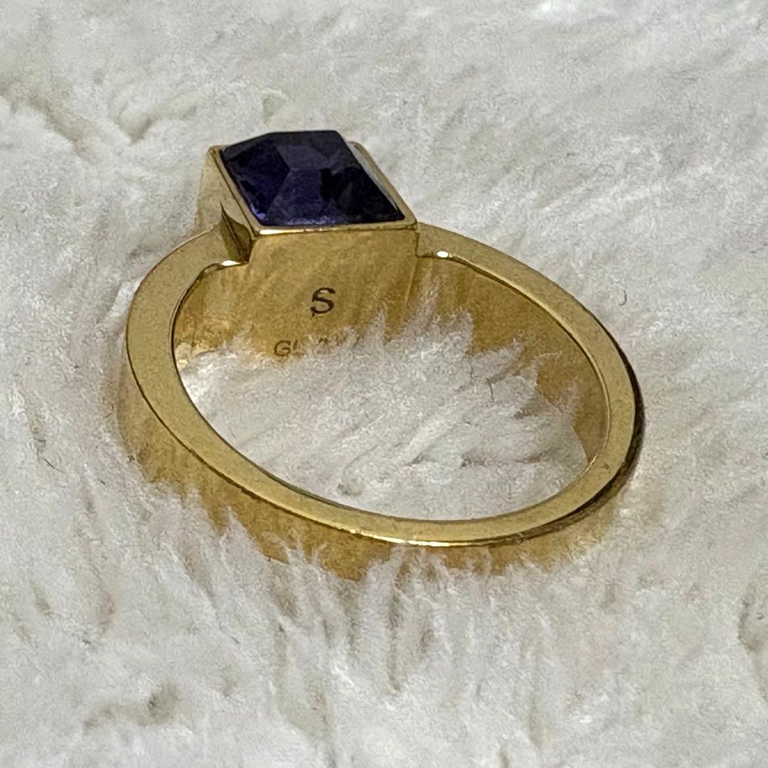 美品 ルイヴィトン M65098 バーグ ギャンブル リング ゴールド　S