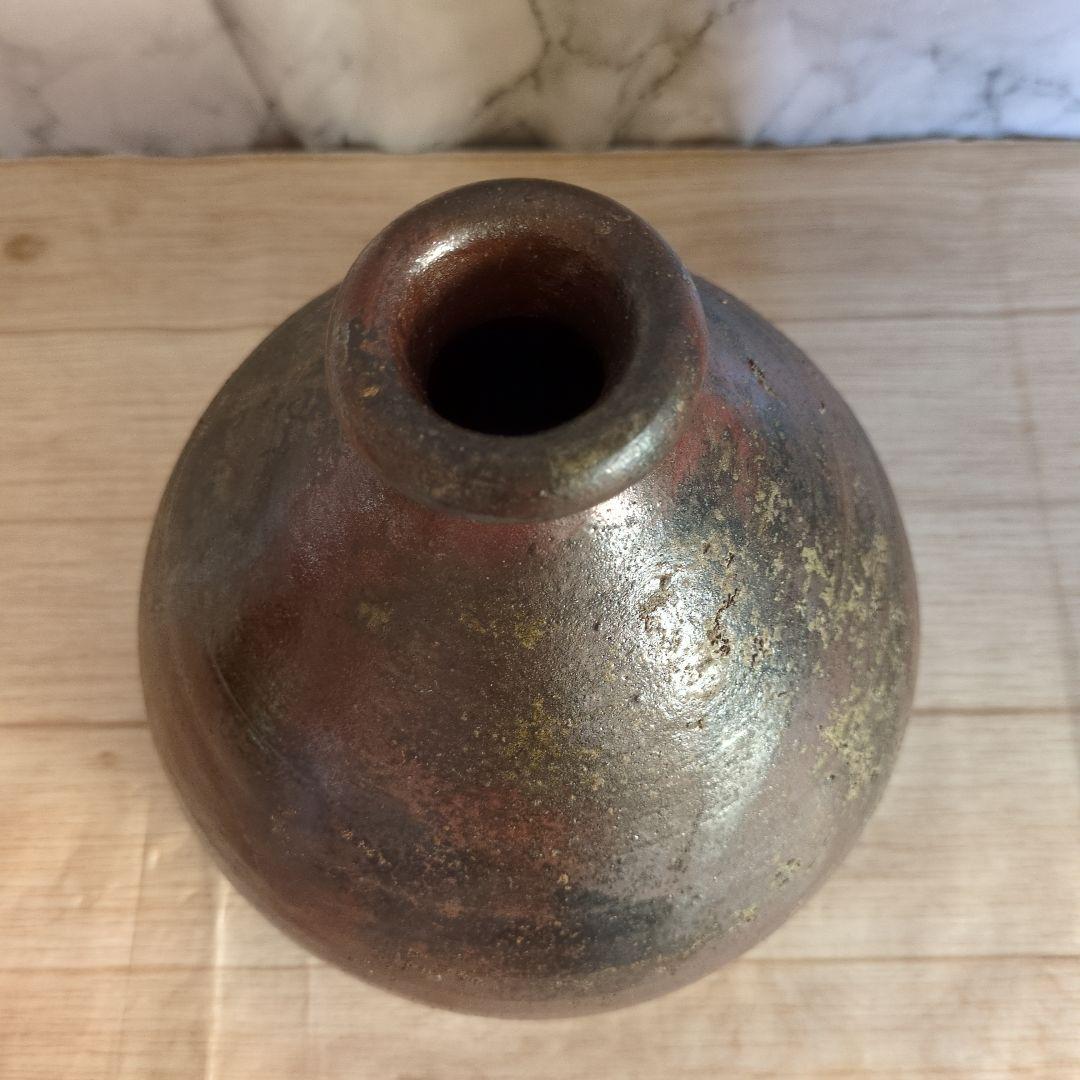 美品　花入　丹波焼　舟とっくり　森山丹山　茶道具