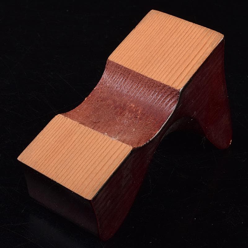 中国　玉石白玉彫刻　白菜　置物　唐木台付　C　R7586