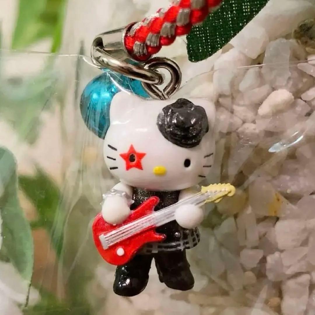 希少レア　ハローキティ ご当地 限定 ストラップ ロックの学園バージョン 根付
