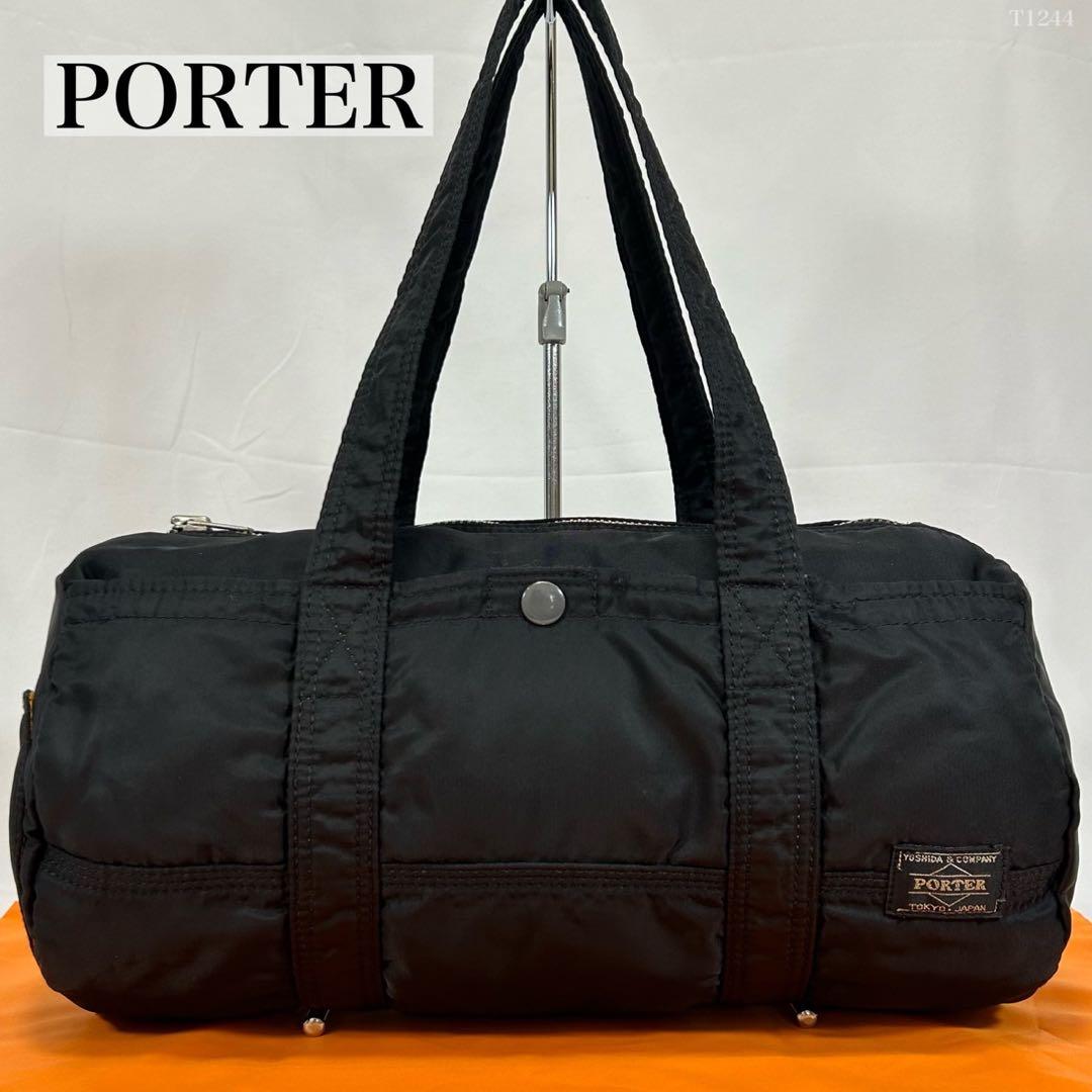 【美品】ポーター タンカー 吉田カバン ミニボストンバッグ 肩掛け ナイロン 黒