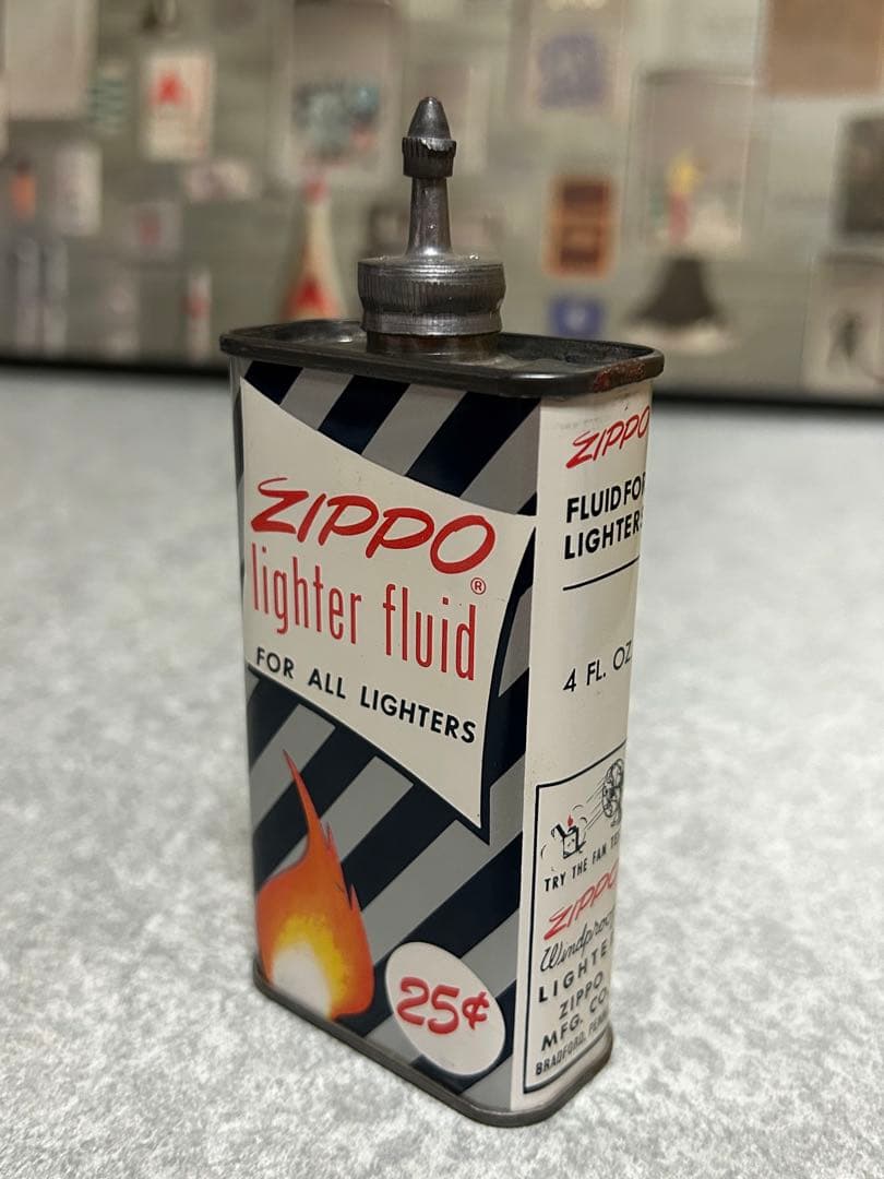 ビンテージzippo 1957-63 lighter fluid オイル缶