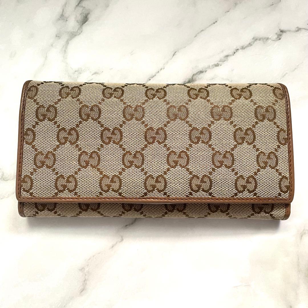 GUCCI グッチ　長財布　GG キャンバス　2つ折り財布　1010-④
