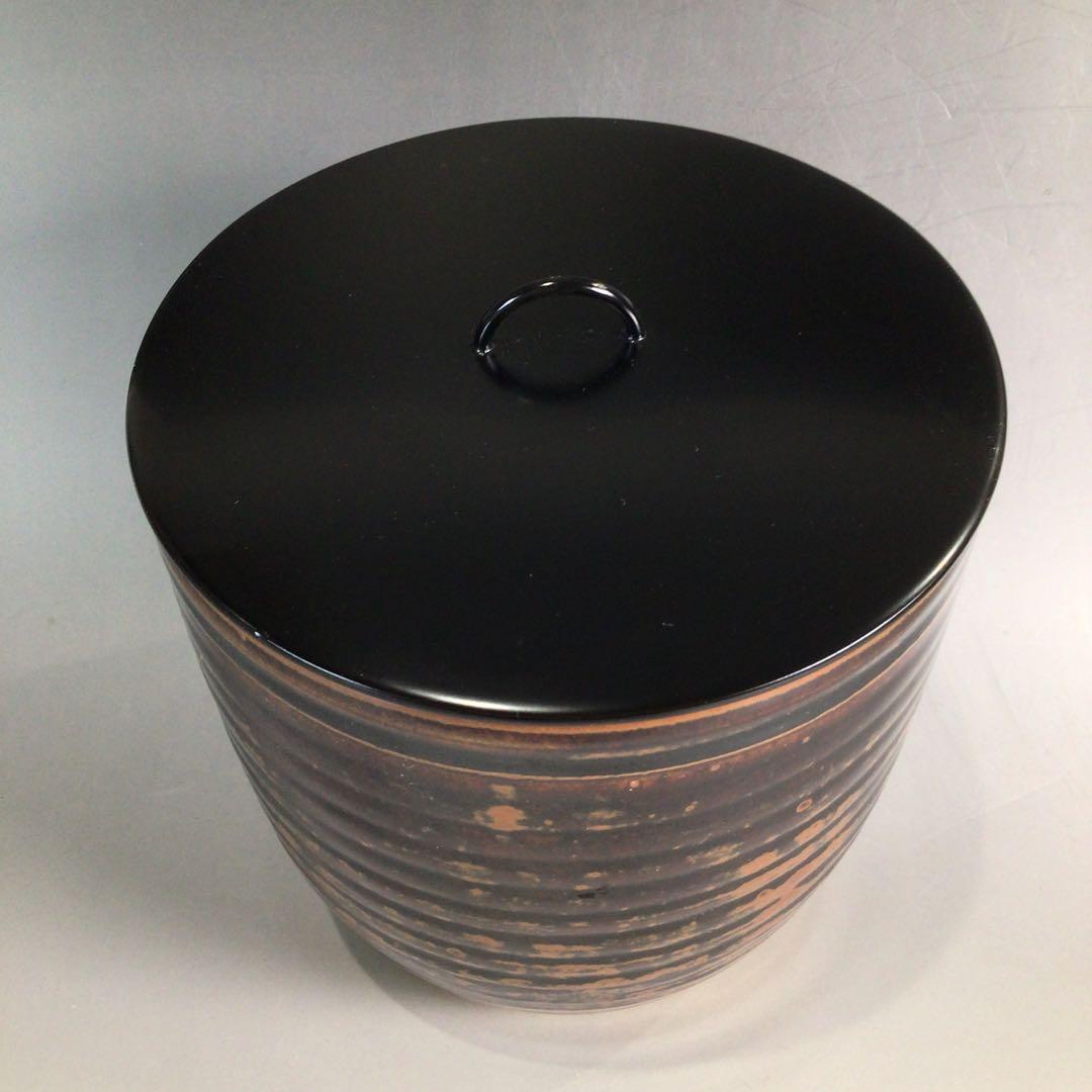 Ｐ３５５　水指　『加藤陶古造』『古瀬戸』『荒土』『一重口水指』　共箱　茶道具