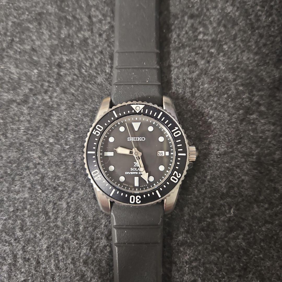 黄*昏様 SEIKO ソーラー ダイバーズウォッチ ブラック