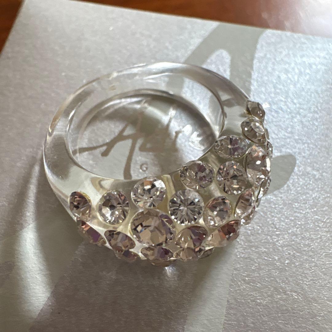 美品　Adreani アドレアーニ スワロフスキー　クリア　リング