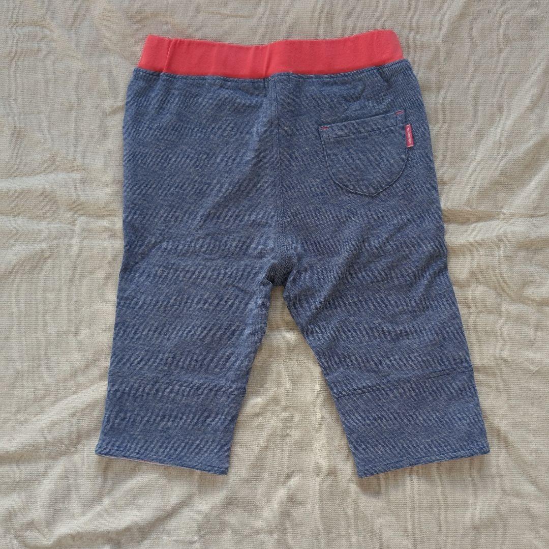 miki HOUSE-ウサコTシャツ・ウサコ7分丈パンツ 90cm-