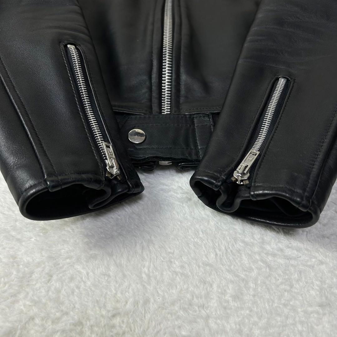 美品 666 ライダースジャケット ステアハイド キルティング シングル