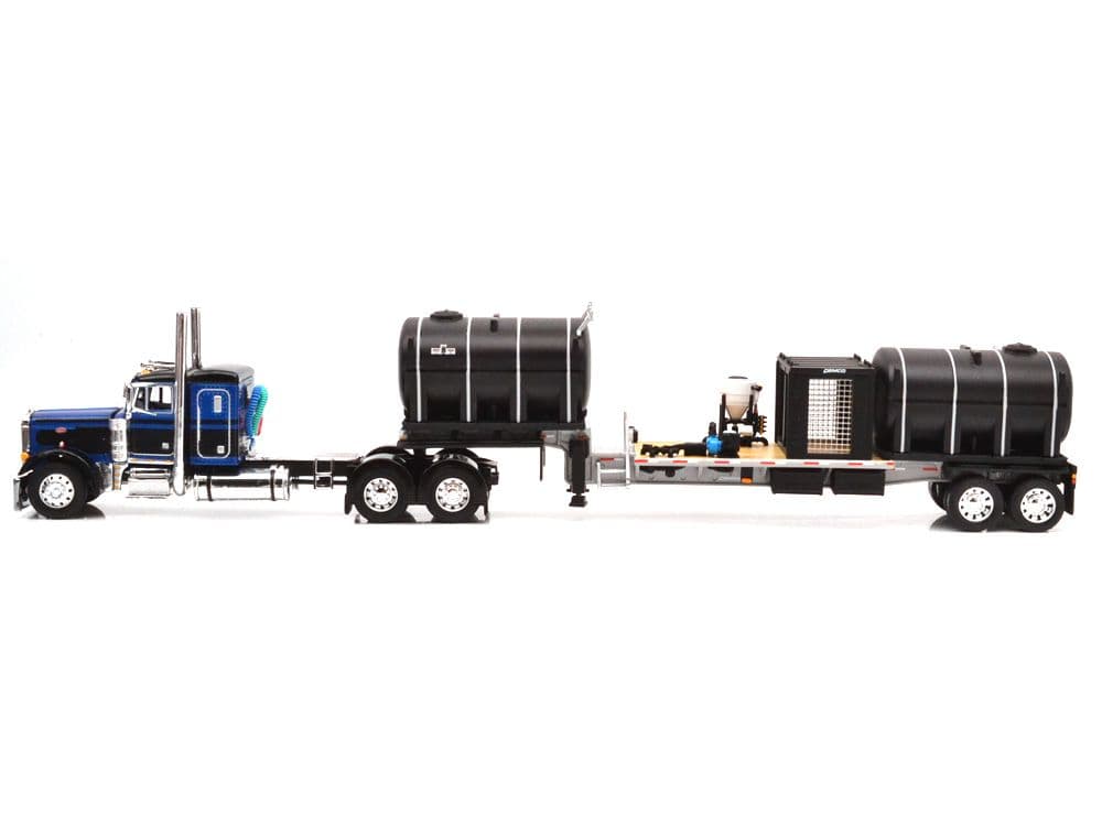 ピータービルト379・ウィズ・デムコ・トレーラー(ブルー/ブラック)