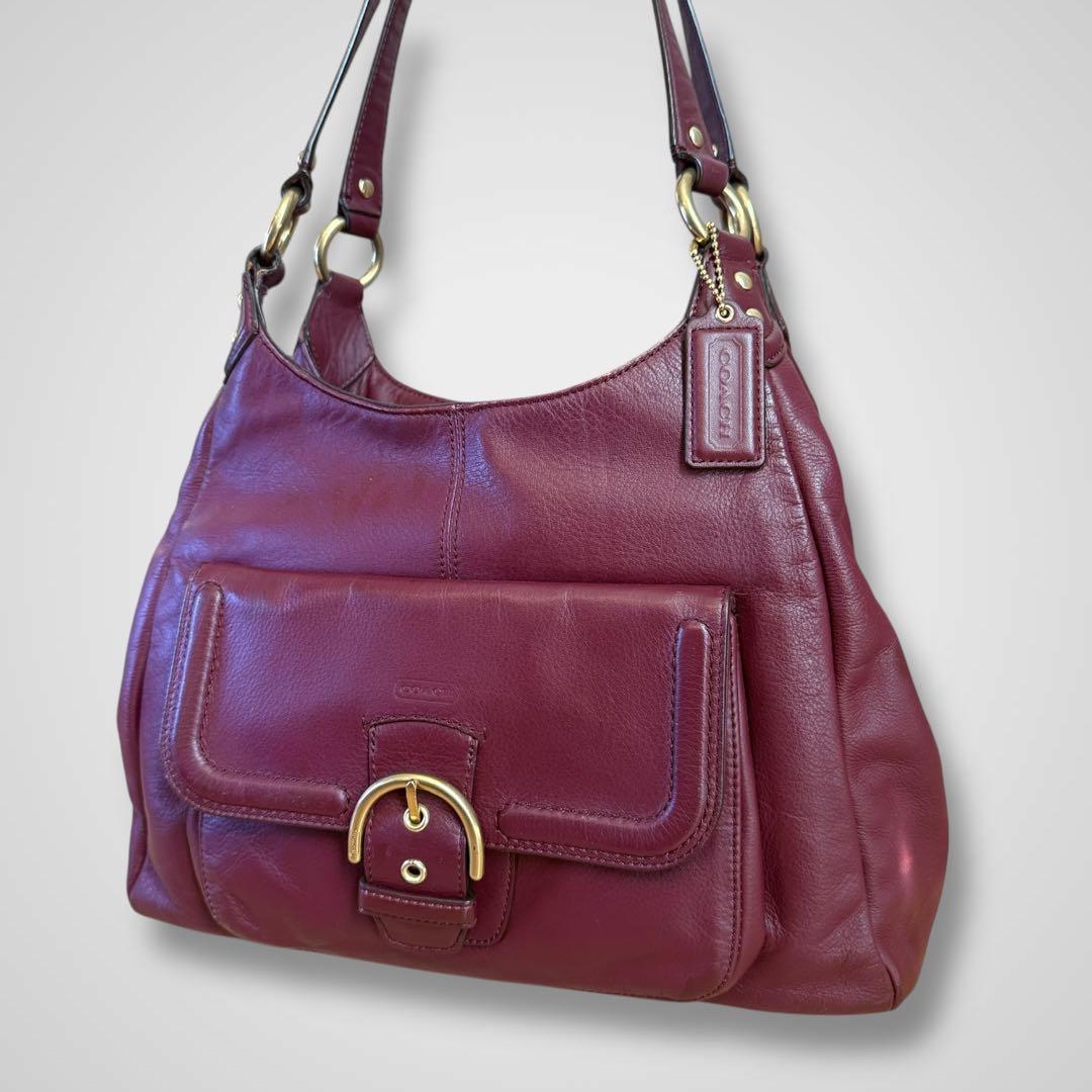 バッグ COACH SOHO leather bag Satchel Burgundy