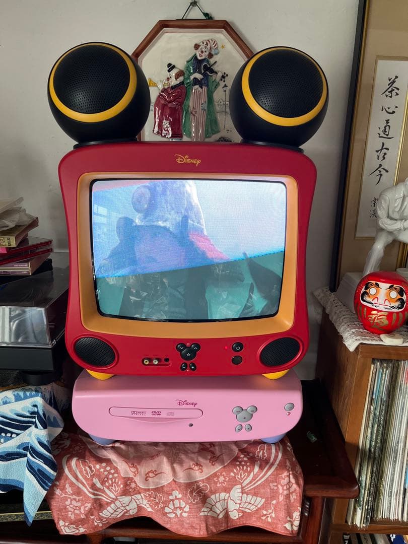 美品完動品 Disney 14型ブラウン管テレビ ➕DVDプレーヤー