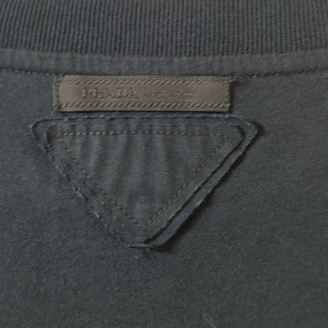 【美品】プラダ☆三角ロゴ　超希少　XXLサイズ　T シャツ　ブラック　メンズ