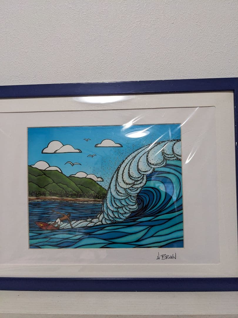 ヘザーブラウン絵画　海　波