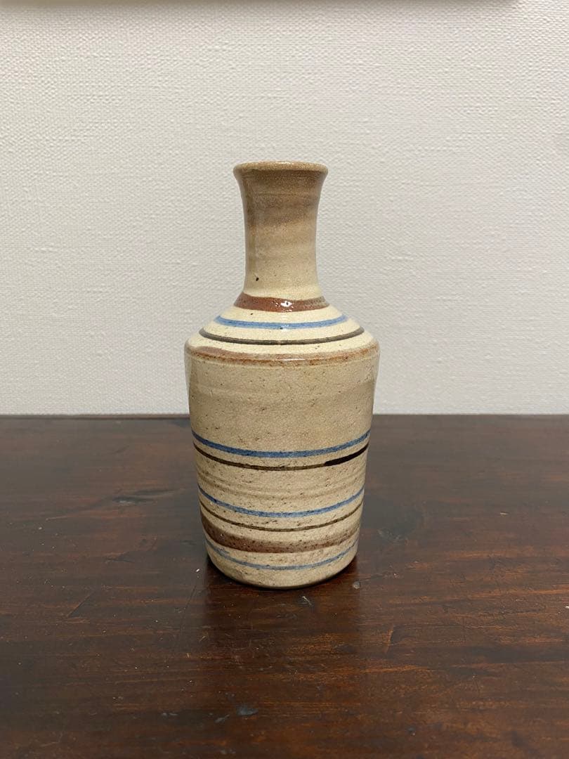 瀬戸輪線文徳利　麦藁