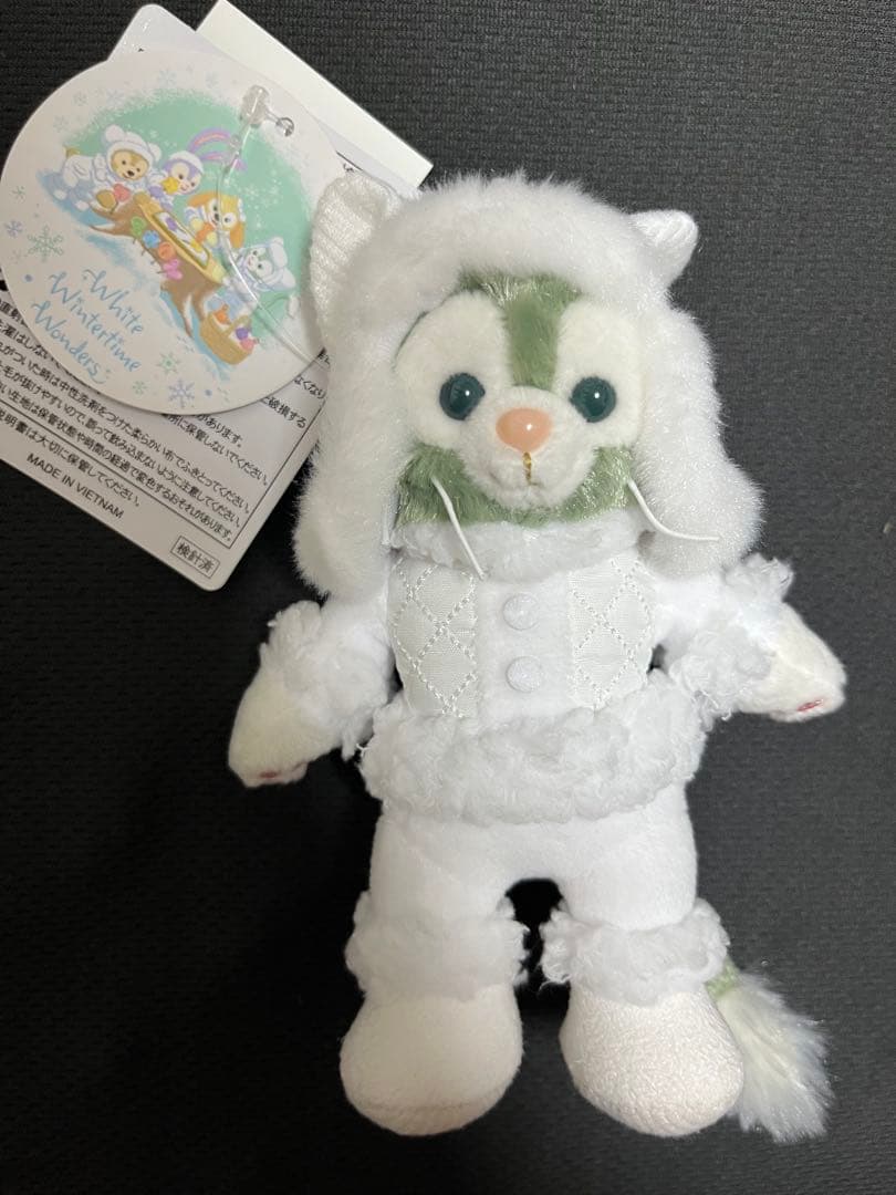 ダッフィー&フレンズ　ホワイトウィンタータイムワンダーズ　ぬいぐるみバッジセット