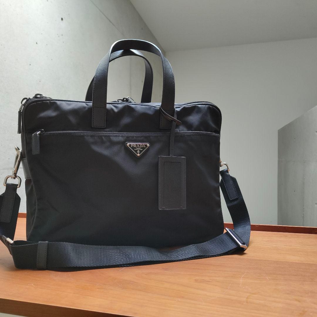 PRADA ブリーフケース ビジネスバッ グナイロン ブラック