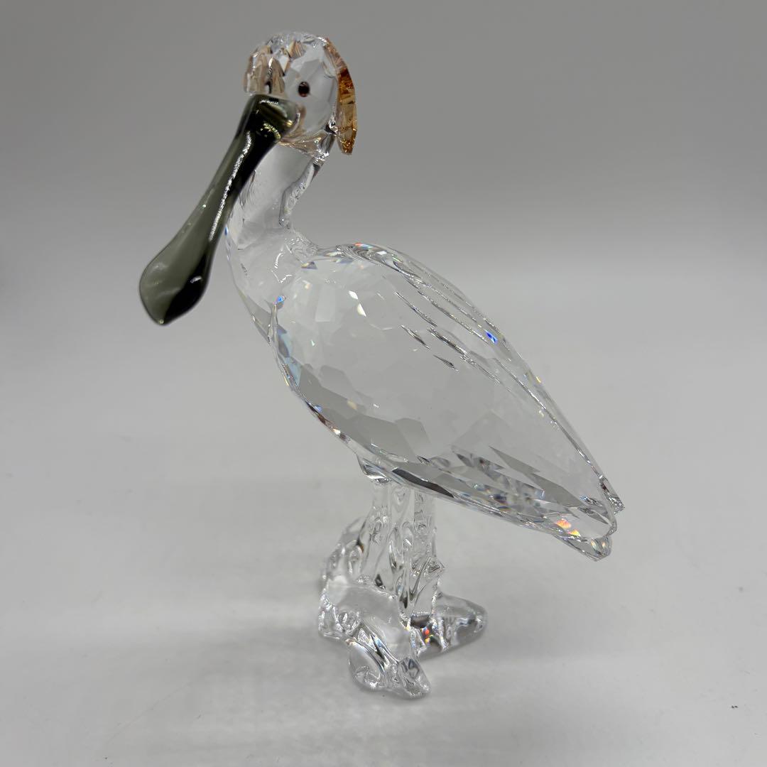 箱付き　スワロフスキー 置物 クリスタル　ヘラサギ　鳥　サギ　　NO.178