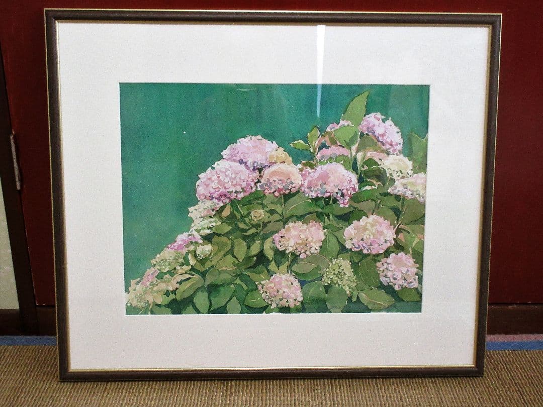 水彩画「あじさい」